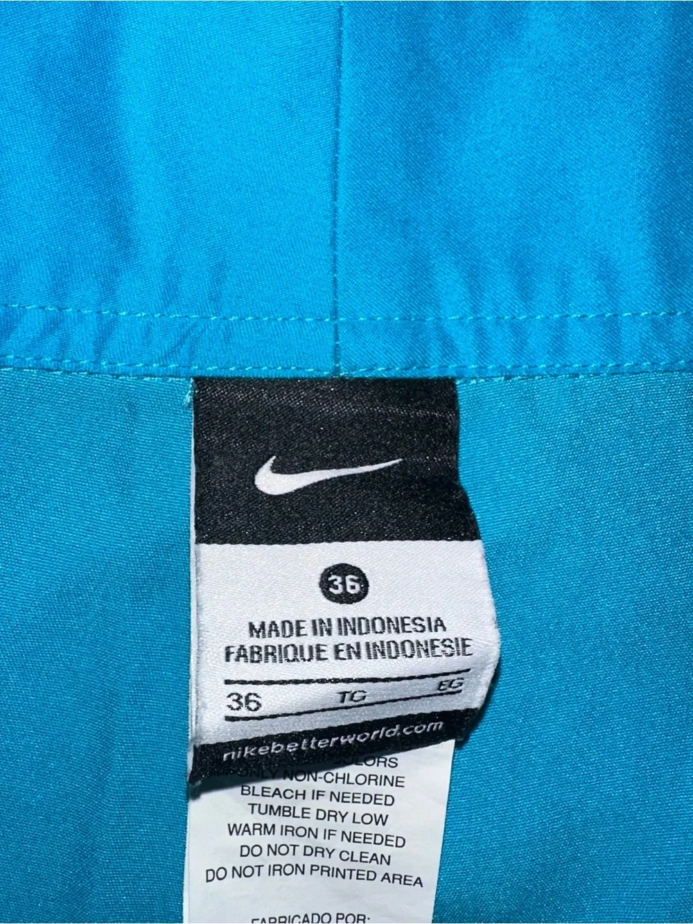 Nike Swim Board Shorts Mens Size 36 Blue Drawstring Performance Swim